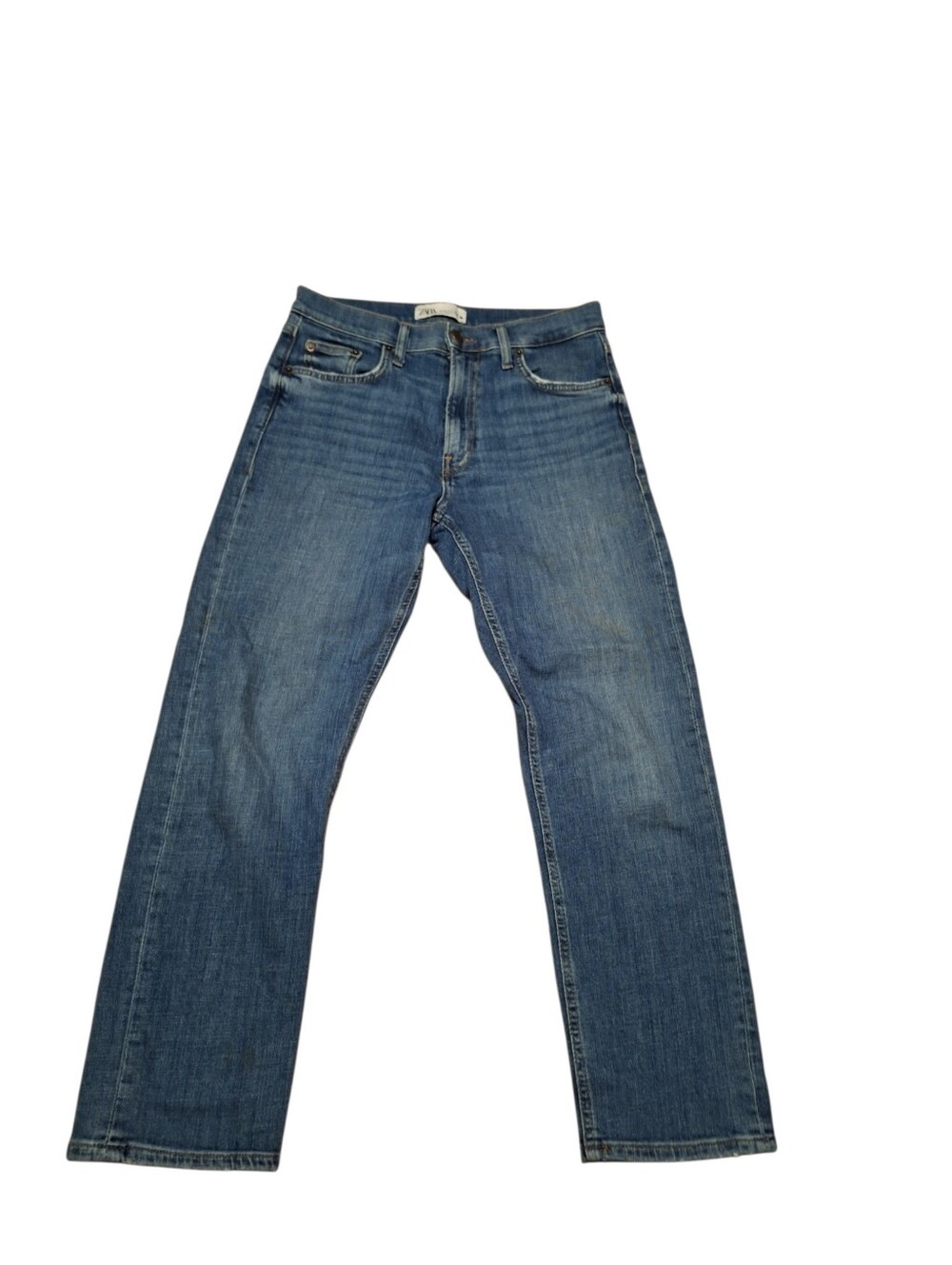 ZARA Ladies Size 8 Jeans 11 inch Rise 27 inch inseam 30 inch waist Straight Leg